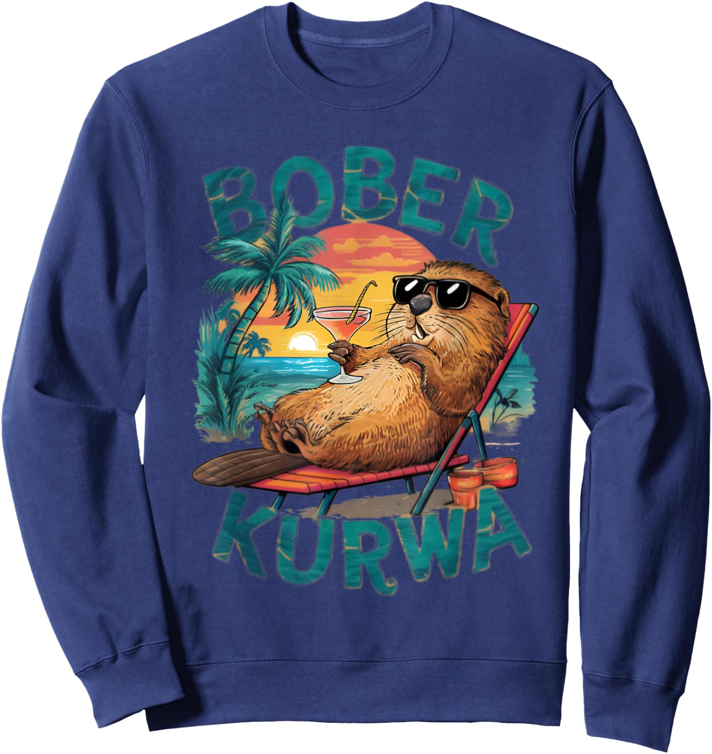 Bobr Kurwa Meme Bober Kurwa Sweatshirt - Sweatshirt | Navy