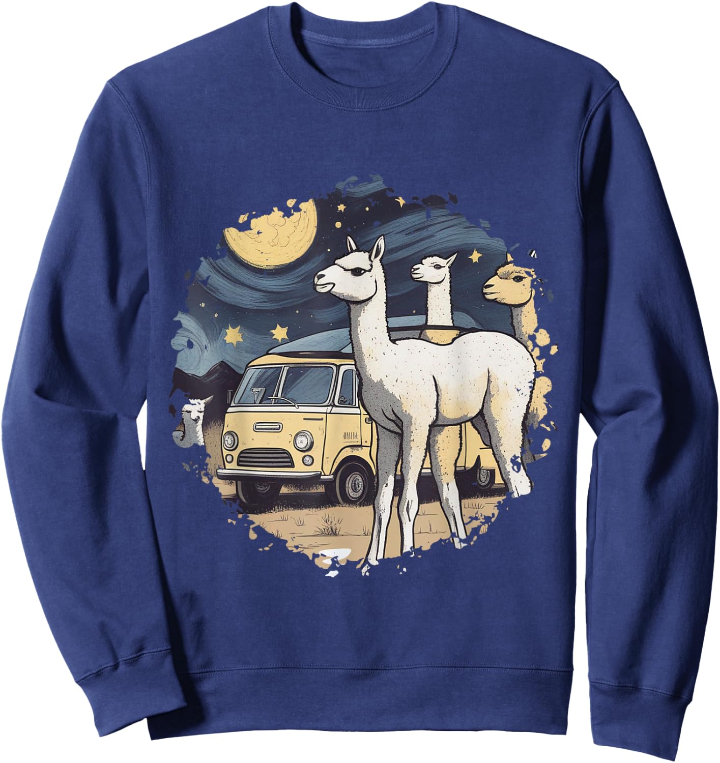 Cotopaxi Starry Night Artwork Llama National Park Sweatshirt - Sweatshirt | Navy