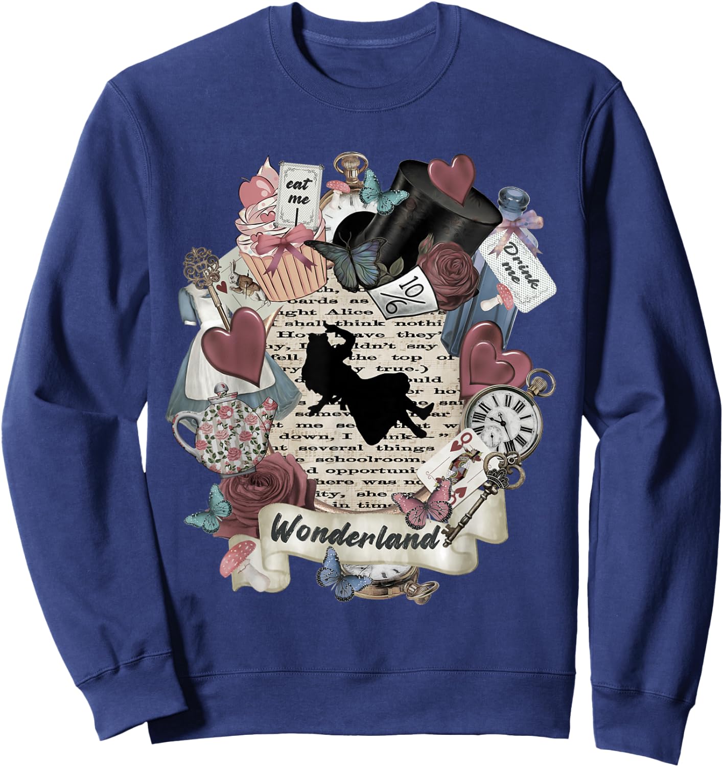 Wonderland Elements Party - Alice in Wonderland Sweatshirt - Sweatshirt | Navy