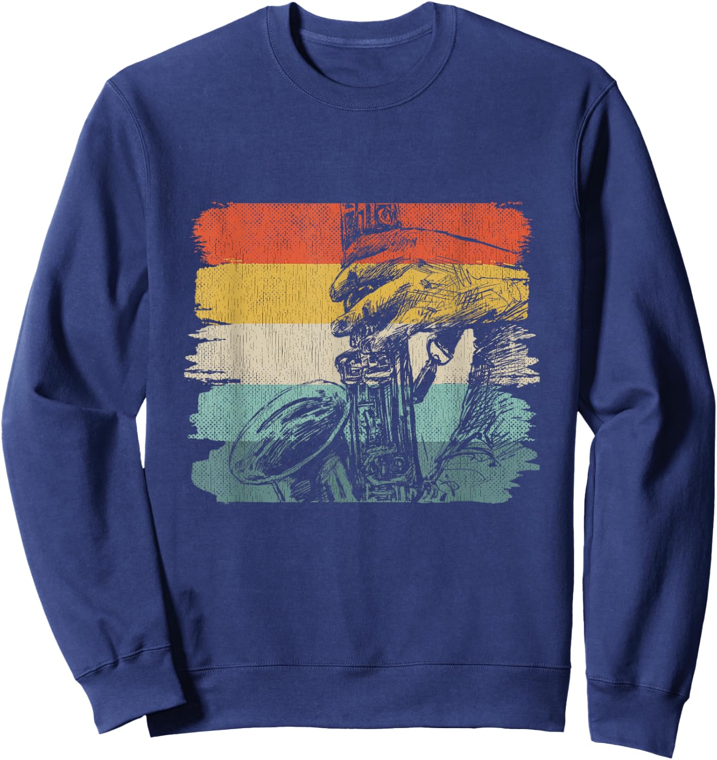 Saxophonist Jazz Musician Outfit Sax Music Player Saxophone Sweatshirt - Sweatshirt | Navy