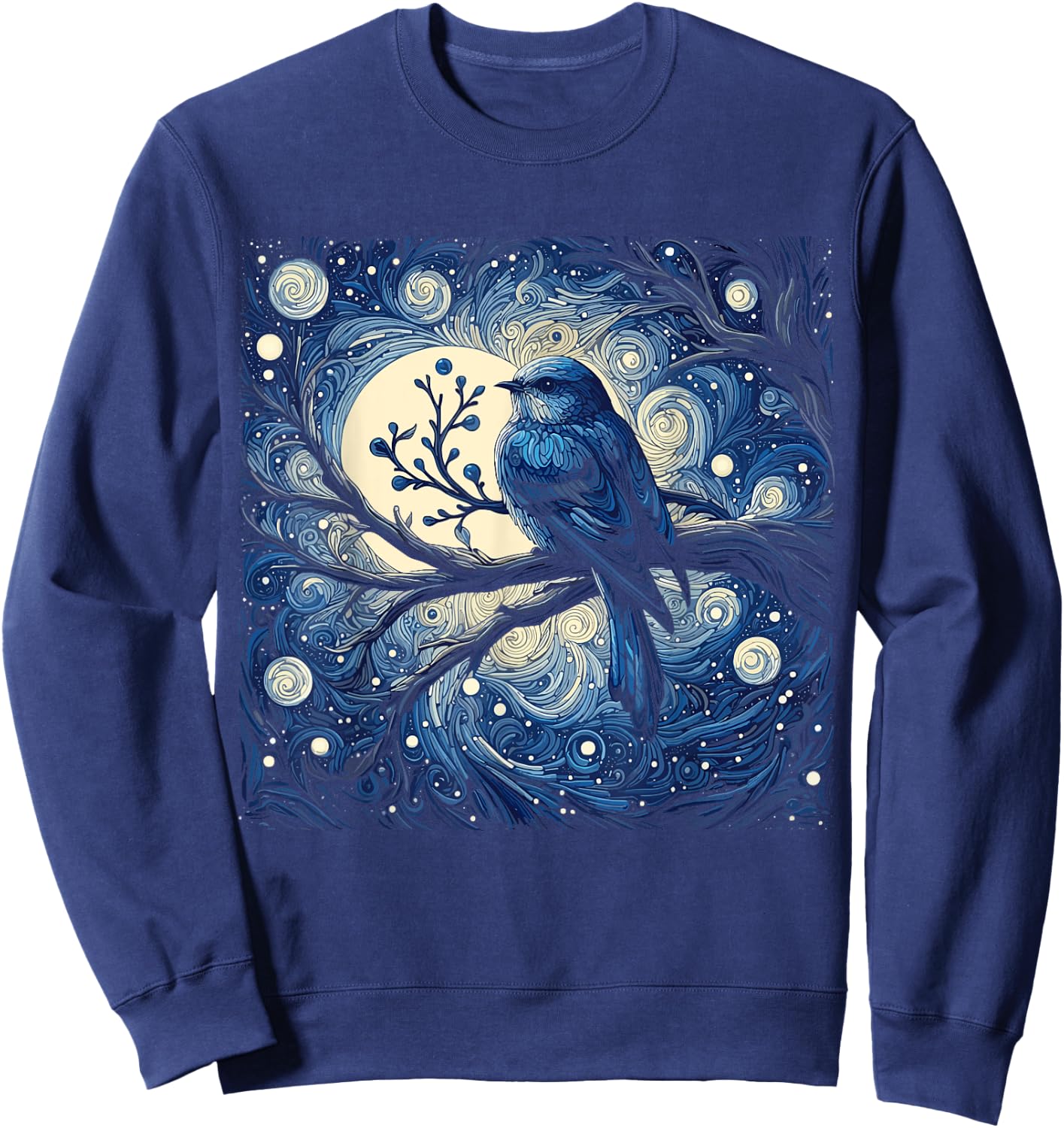 Patience Bluebird of Happiness Blue Bird Eastern Bluebird Sweatshirt - Sweatshirt | Navy