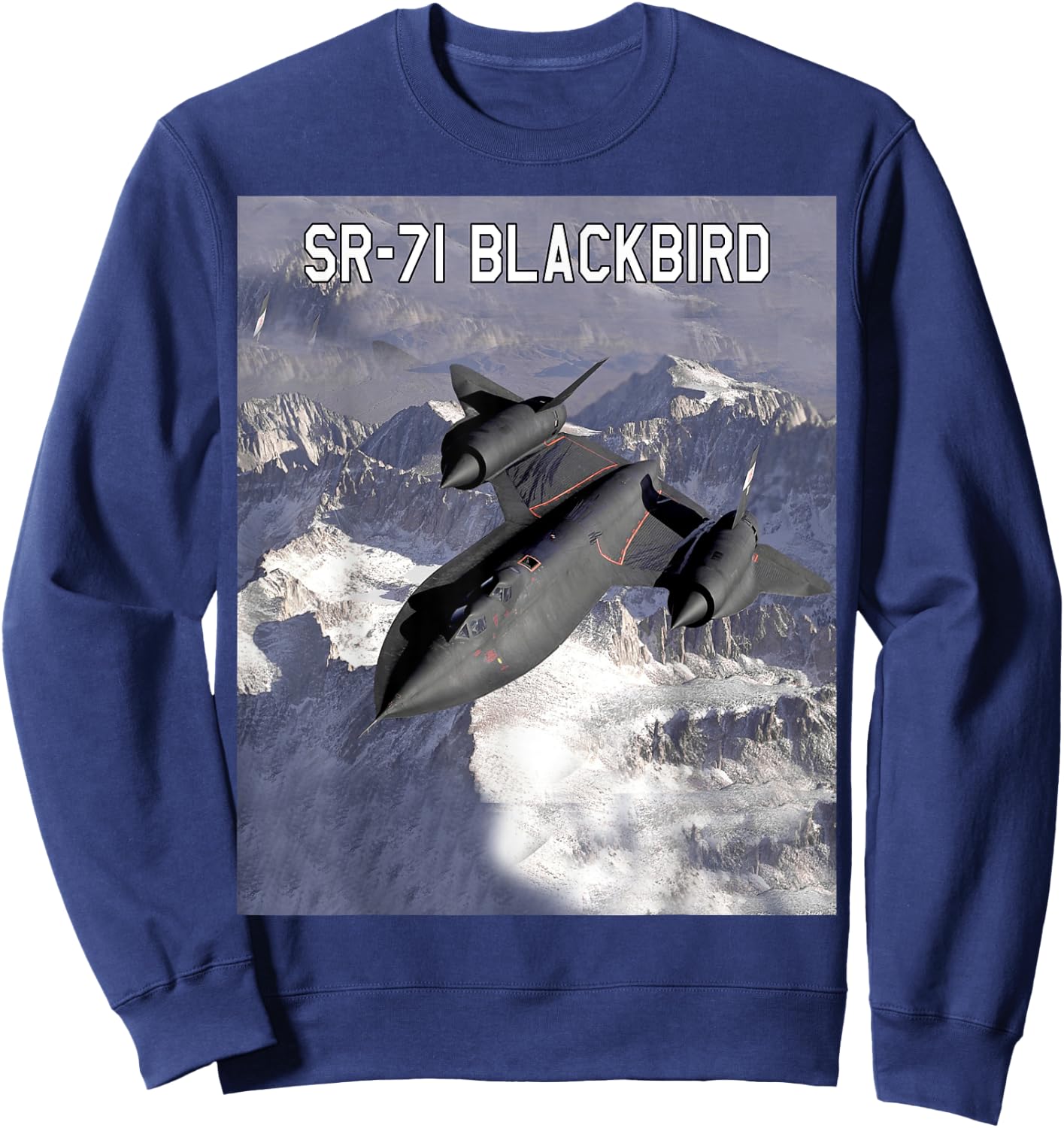 SR-71 Blackbird Reconnaissance Aircraft Sweatshirt - Sweatshirt | Navy