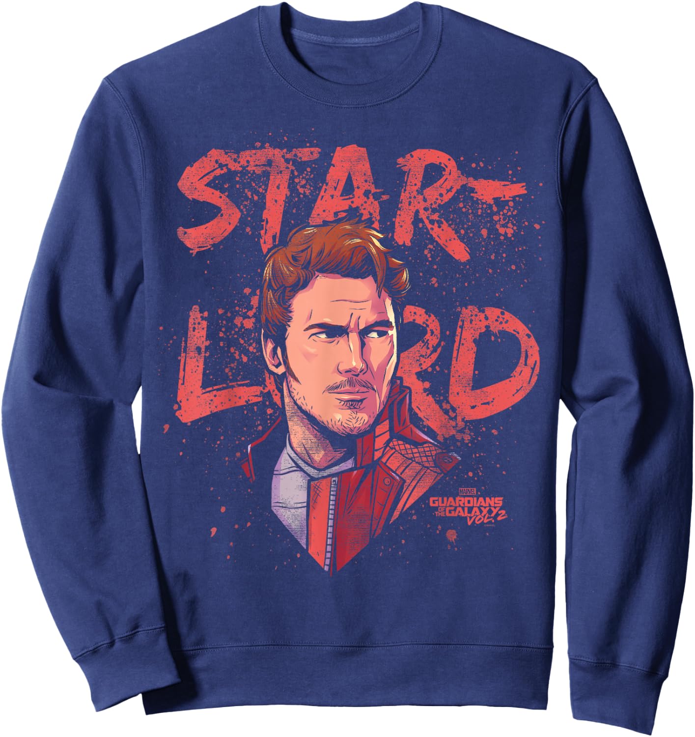 Marvel Guardians of The Galaxy Vol 2 Star-Lord Hero Sketch Sweatshirt - Sweatshirt | Navy