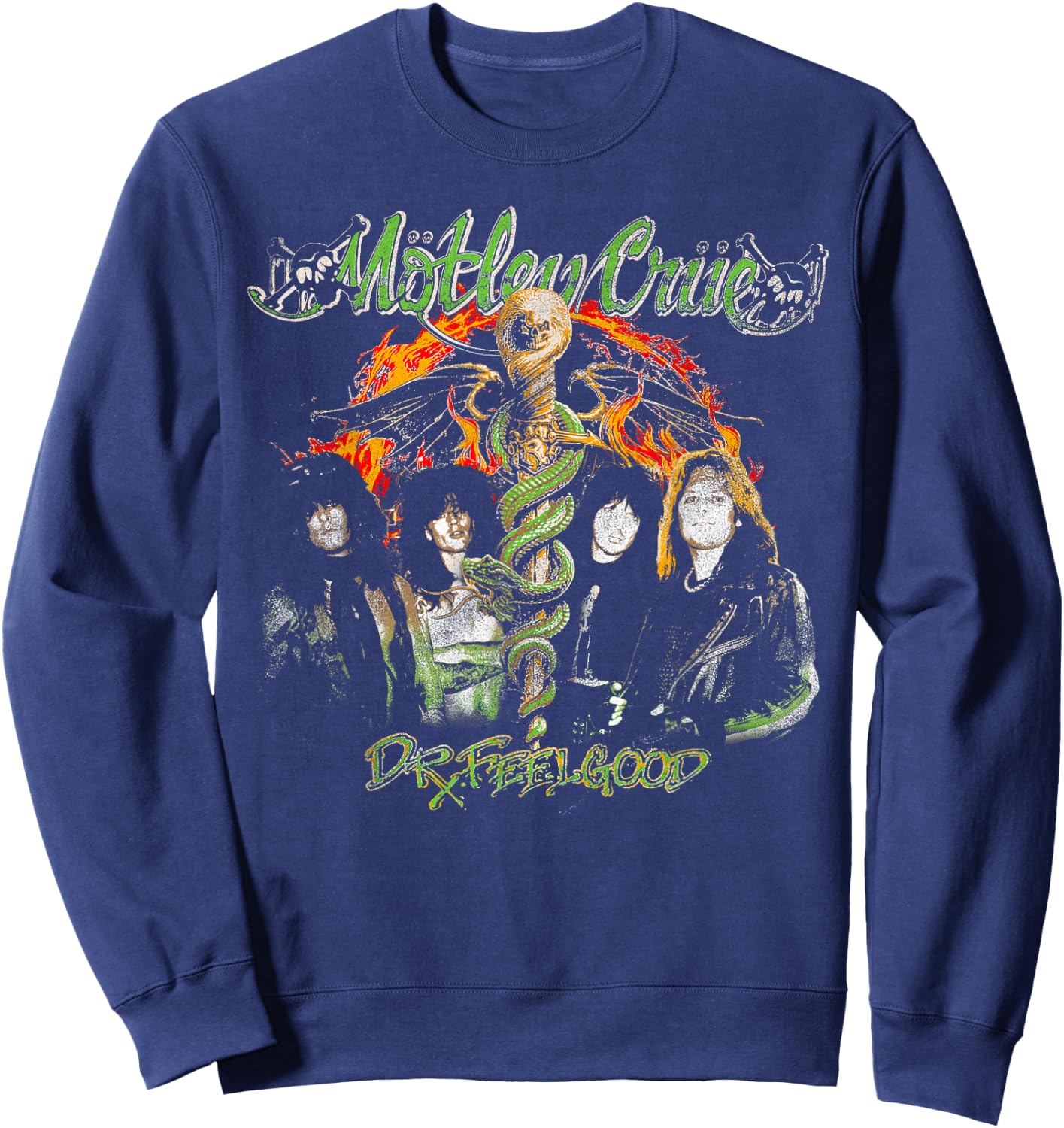 Mötley Crüe – Burning Dr. Sweatshirt - Sweatshirt | Navy