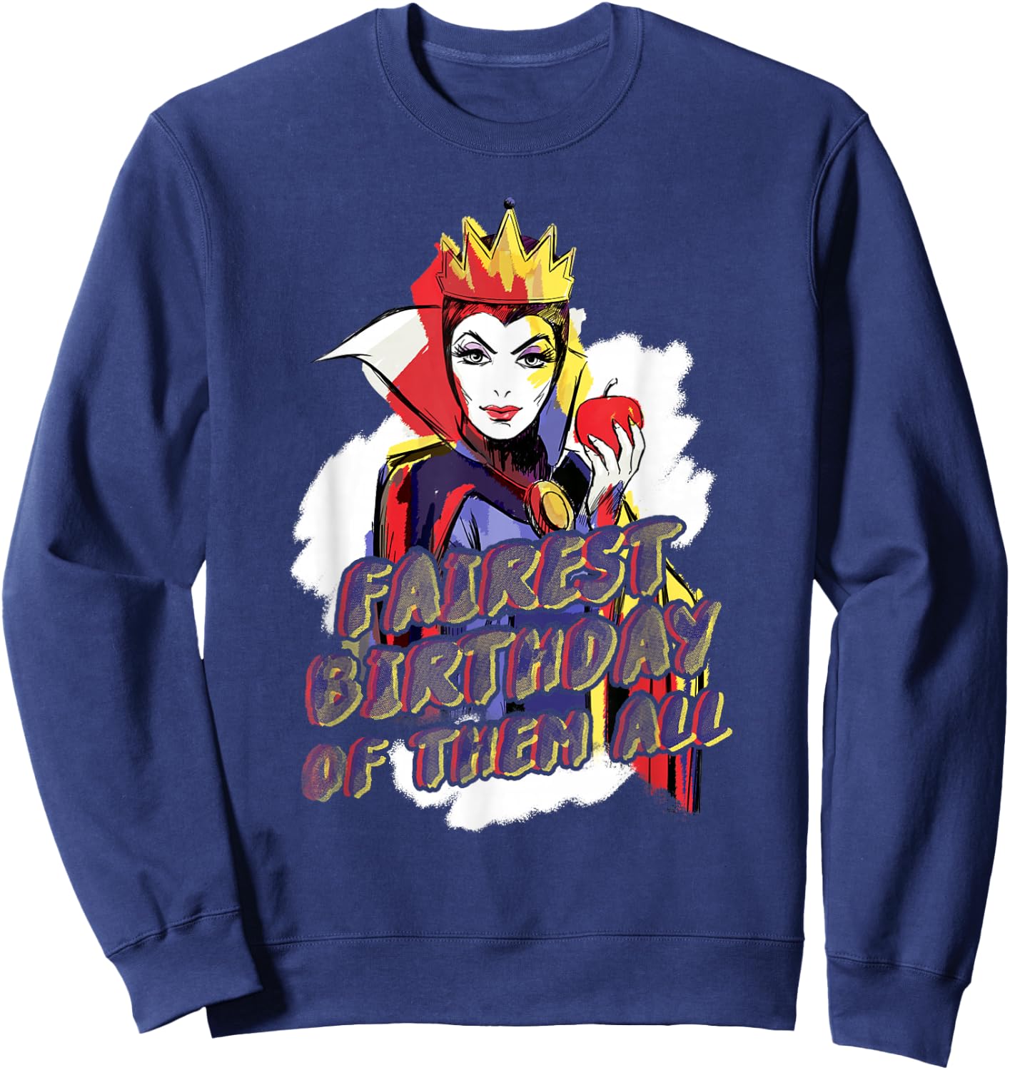 Disney Villains Evil Queen Fairest Birthday of Them All Sweatshirt - Sweatshirt | Navy