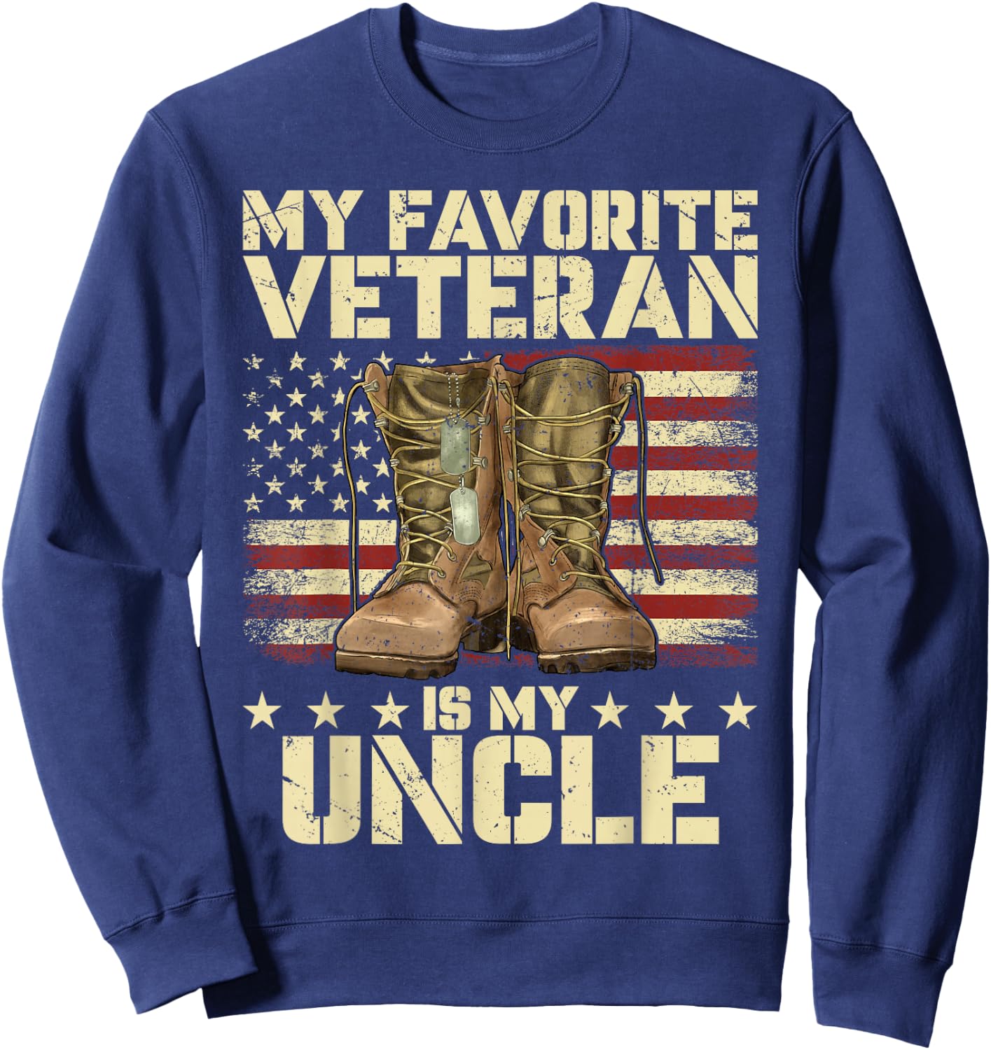 Army Veterans Day My Favorite Veteran Is My Uncle For Kids Sweatshirt - Sweatshirt | Navy