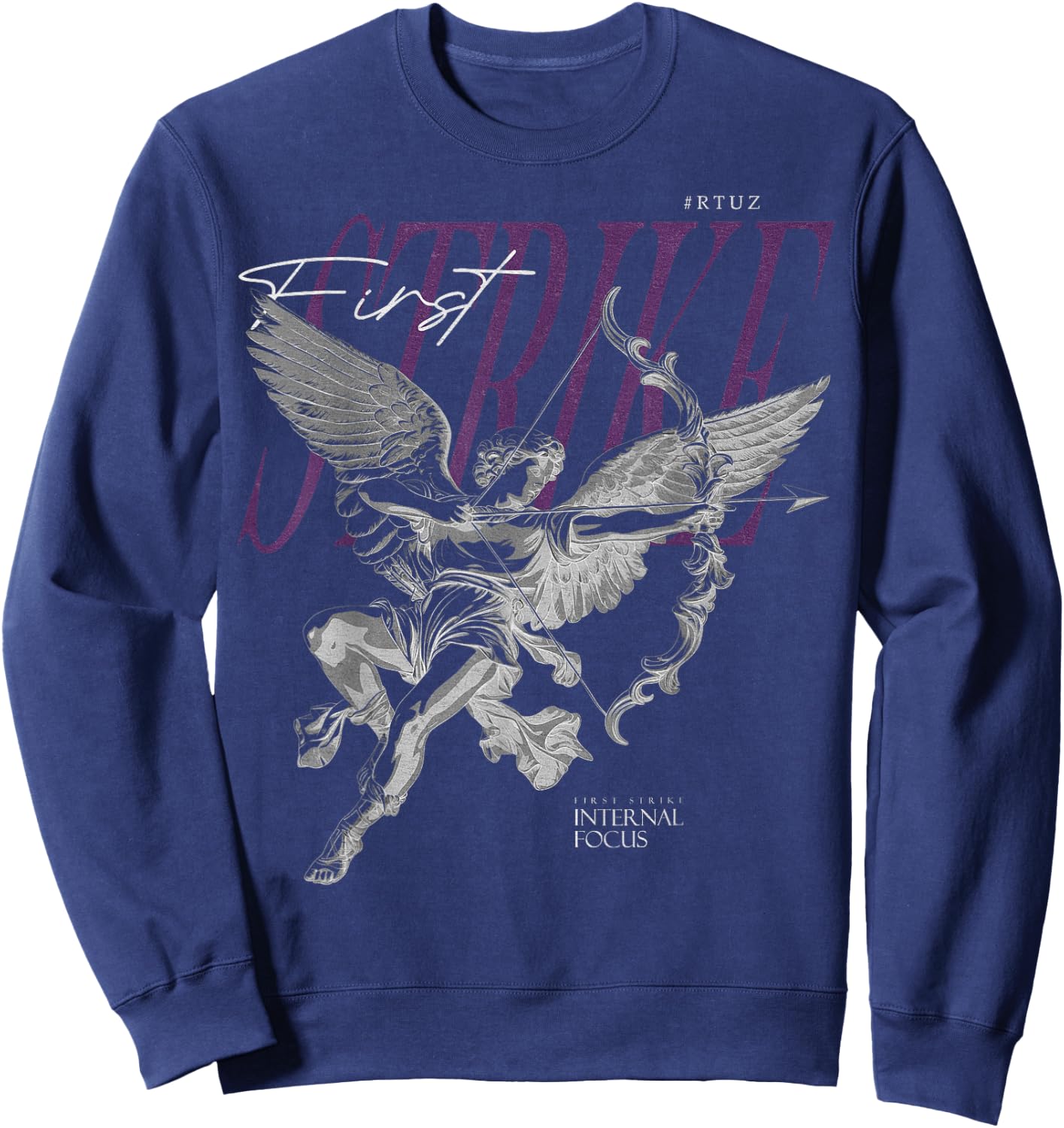 Aesthetic Clothes Vintage Streetwear Fashion Women Men Angel Sweatshirt - Sweatshirt | Navy