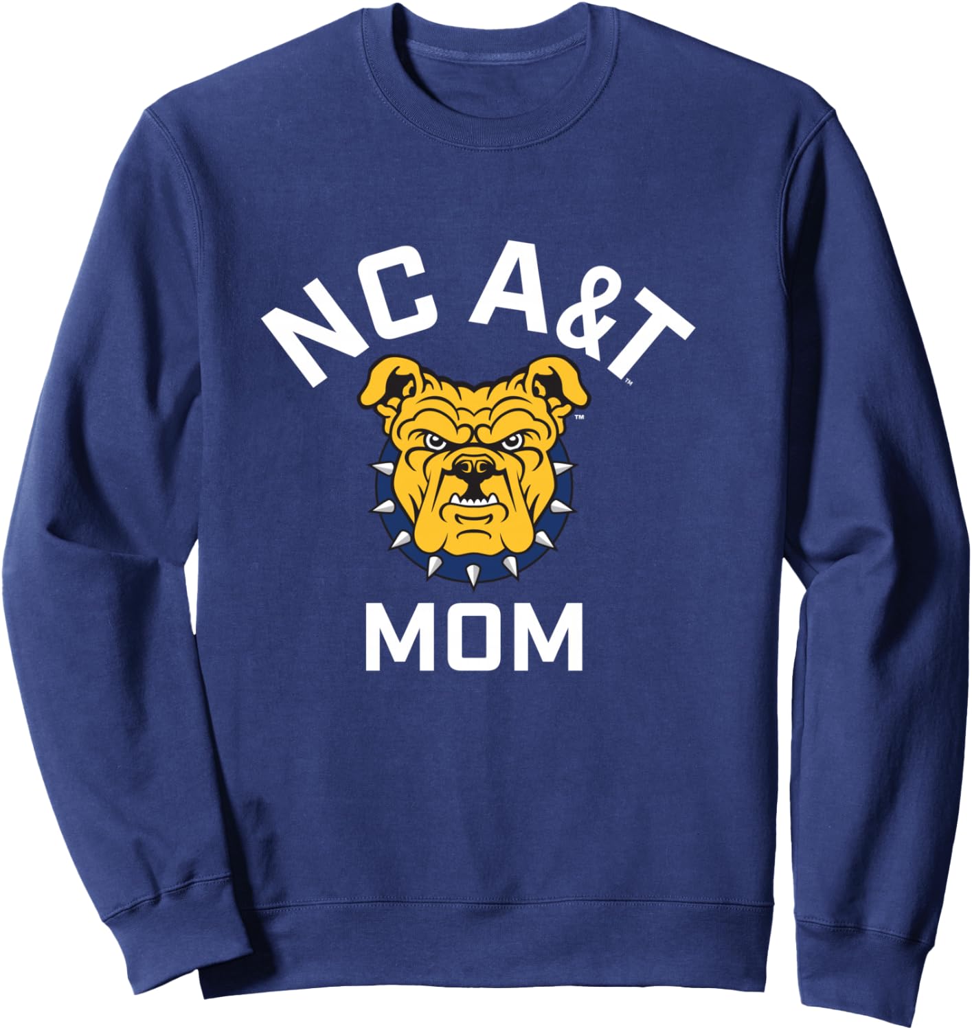 North Carolina A&T State University Aggies Arched Mom Sweatshirt - Sweatshirt | Navy