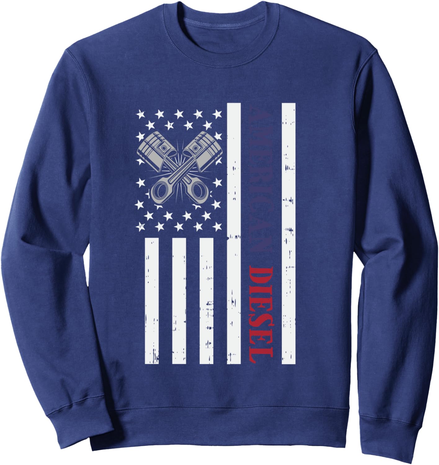 American Diesel Car Racing Motorsport Motocross Stock Car Sweatshirt - Sweatshirt | Navy