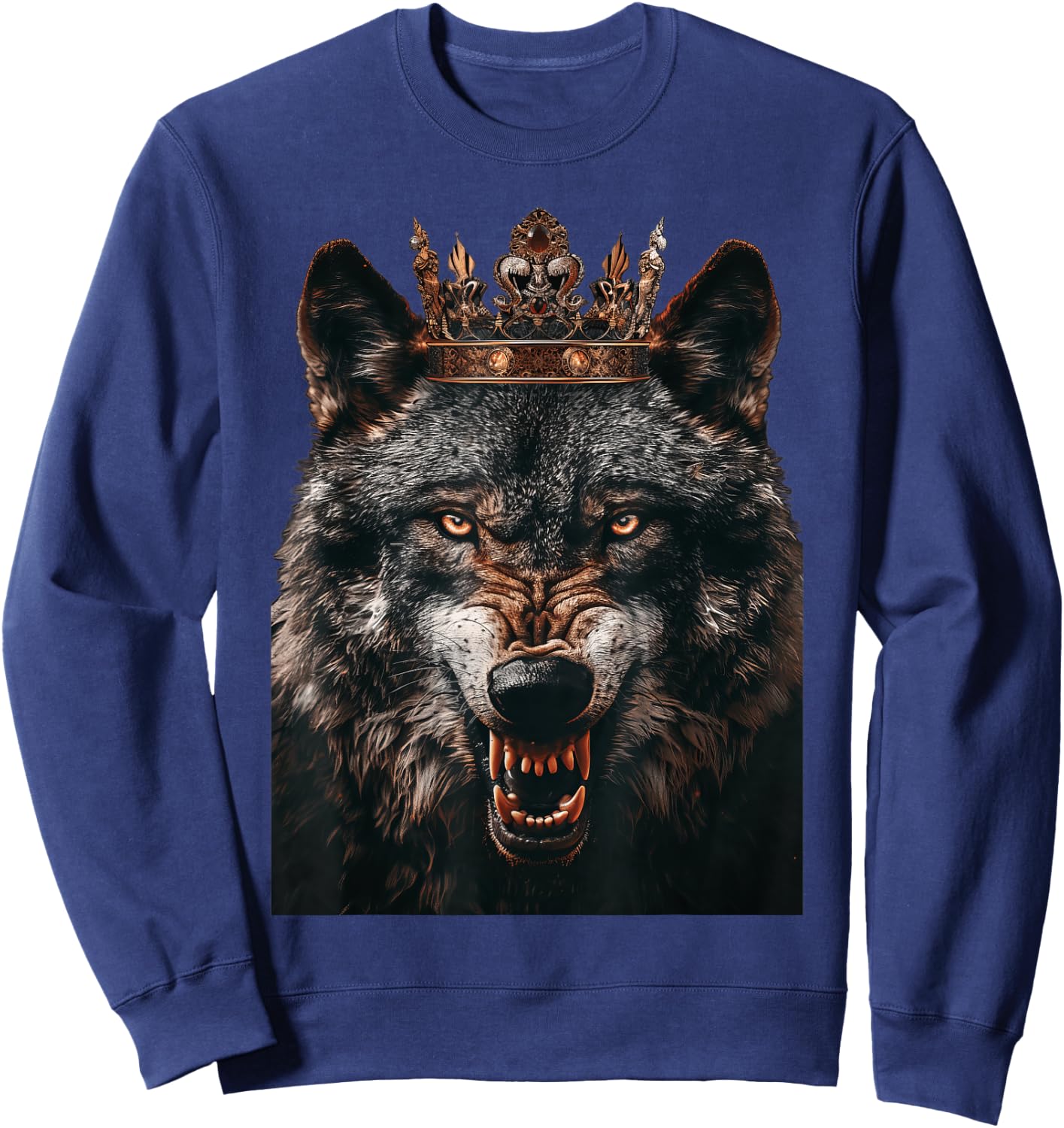 Wolf King Sweatshirt - Sweatshirt | Navy