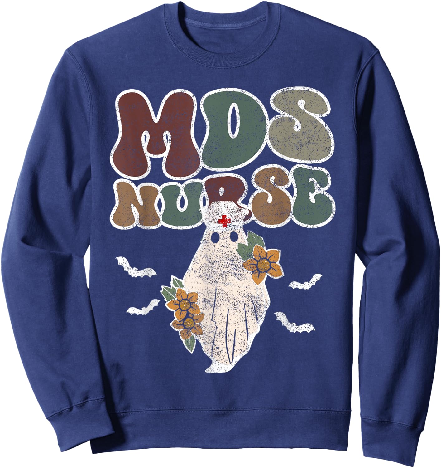 Spooky Halloween MDS Nurse MDS Nurse for Halloween MDS Nurse Sweatshirt - Sweatshirt | Navy