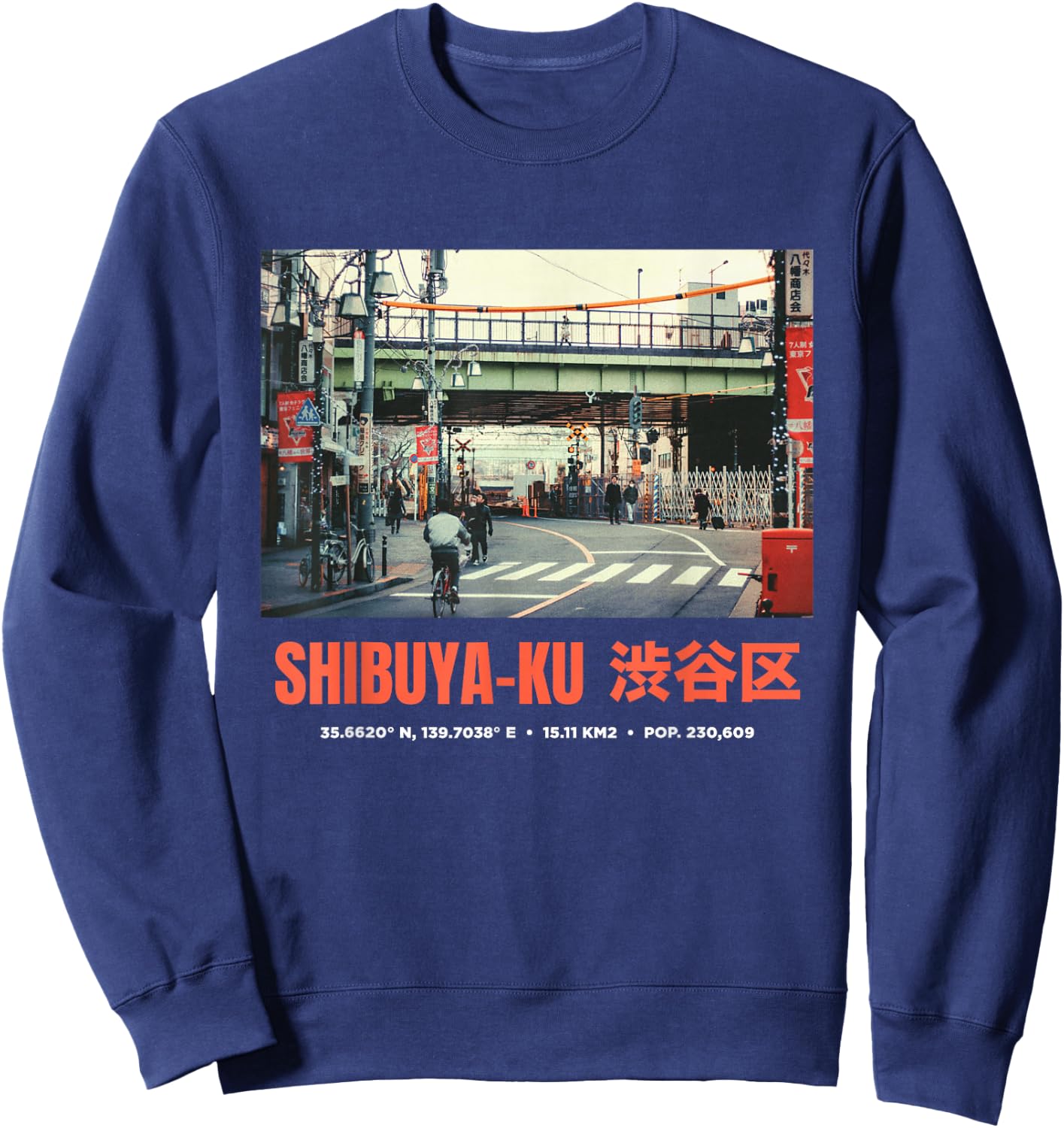 Japanese Tokyo Cyberpunk Art Streetwear Retro Sweatshirt - Sweatshirt | Navy