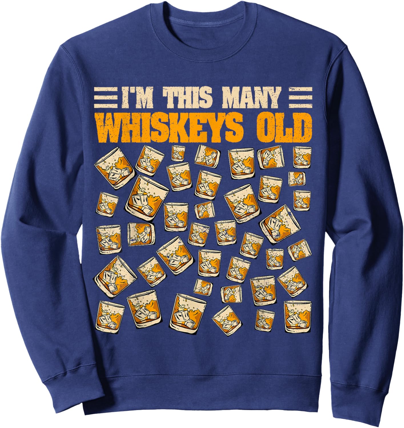 40 Years Old Whiskey Drinker Bourbon 40th Birthday Whiskey Sweatshirt - Sweatshirt | Navy
