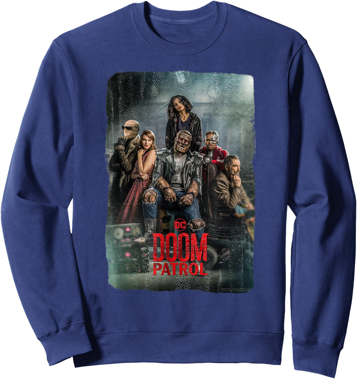 Doom Patrol Band Of Super-Powered Freaks Poster Sweatshirt - Sweatshirt | Navy