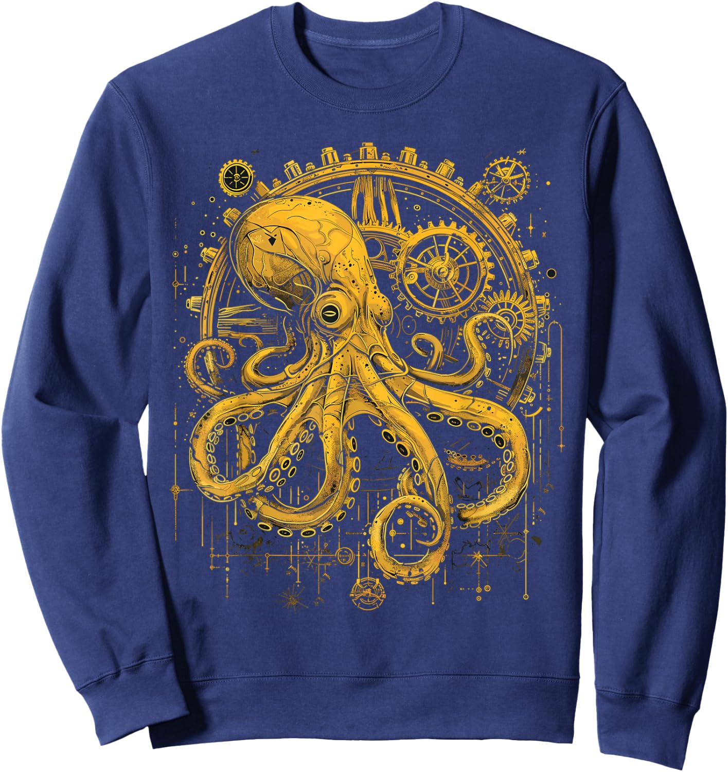 Steam Punk Octopus Steampunk Art Sweatshirt - Sweatshirt | Navy