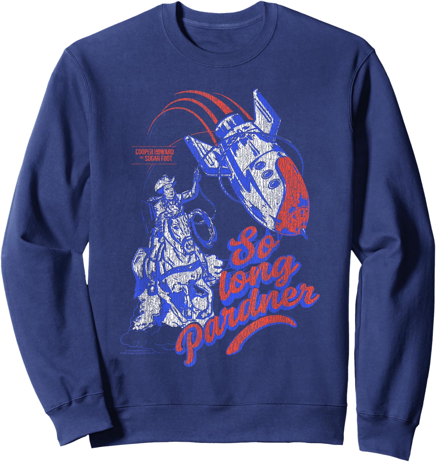 Fallout Retro So Long Pardner Wild Western Bomb TV Show Sweatshirt - Sweatshirt | Navy
