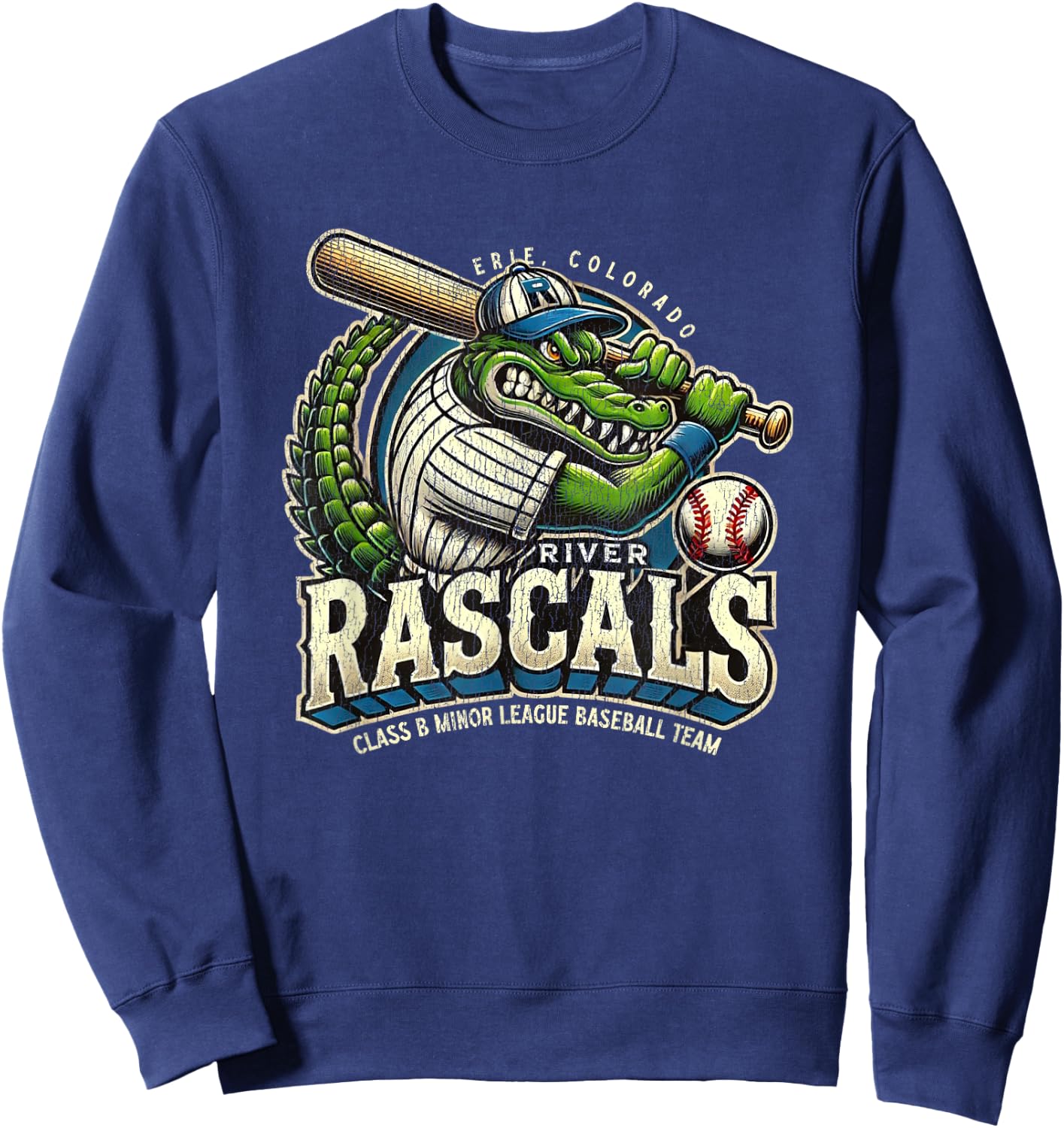 Erie Colorado River Rascals Minor League Baseball Team Sweatshirt - Sweatshirt | Navy