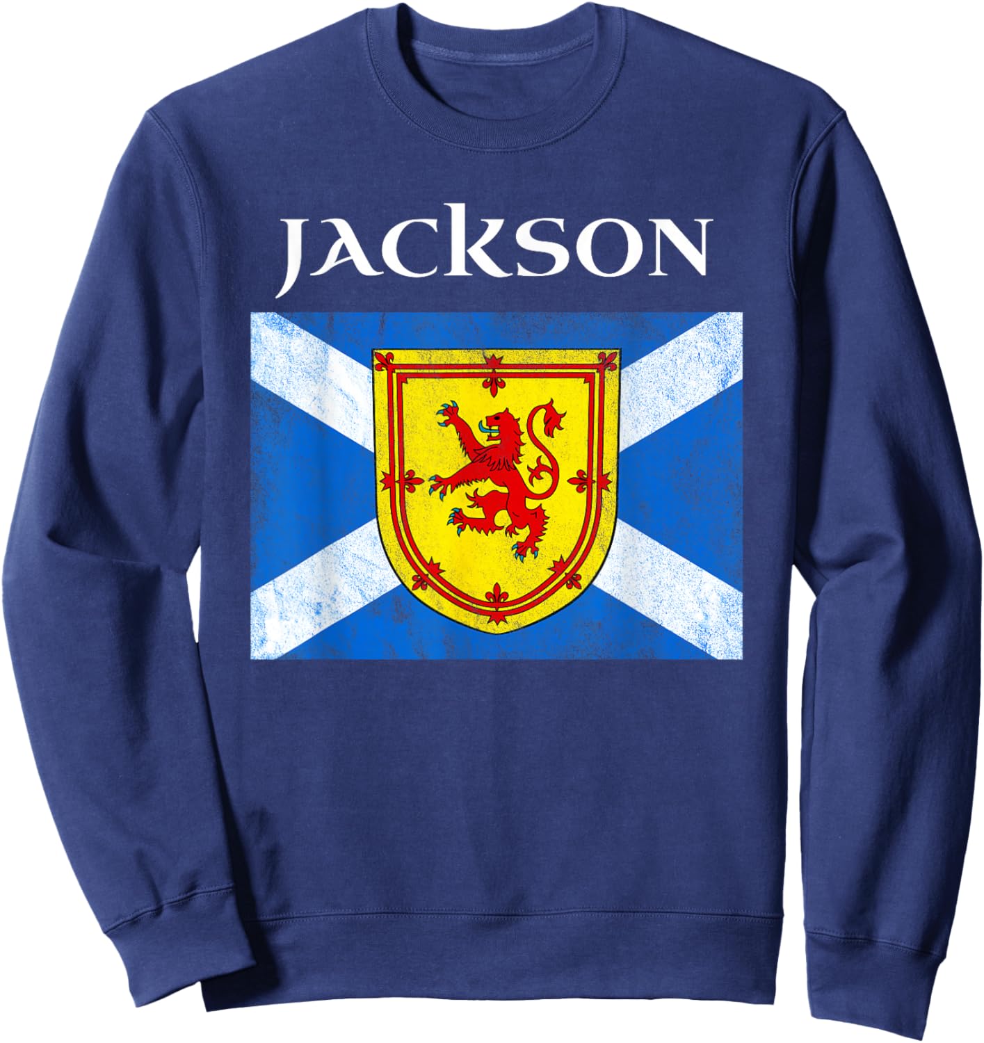 Jackson Scottish Clan Family Name Scotland Flag Sweatshirt - Sweatshirt | Navy