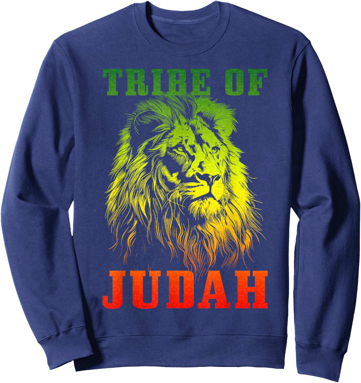 Lion Of Judah Tribe Hebrew Israelite Christian African YHWH Sweatshirt - Sweatshirt | Navy