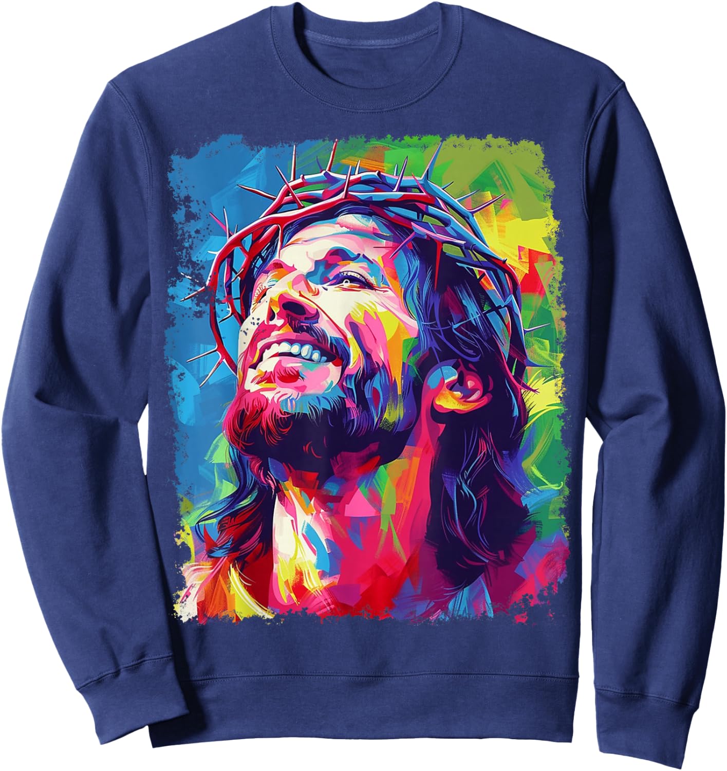Pop Art Jesus Christ Sweatshirt - Sweatshirt | Navy