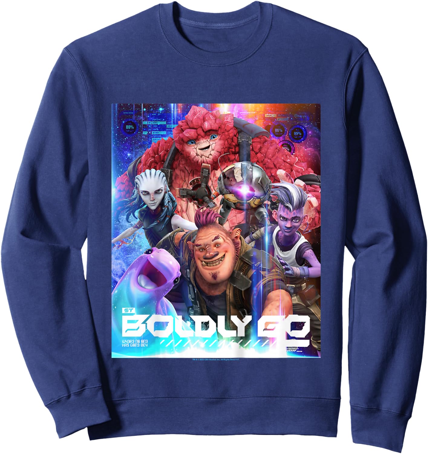 Kids Star Trek: Prodigy Boldly Go Poster Sweatshirt - Sweatshirt | Navy