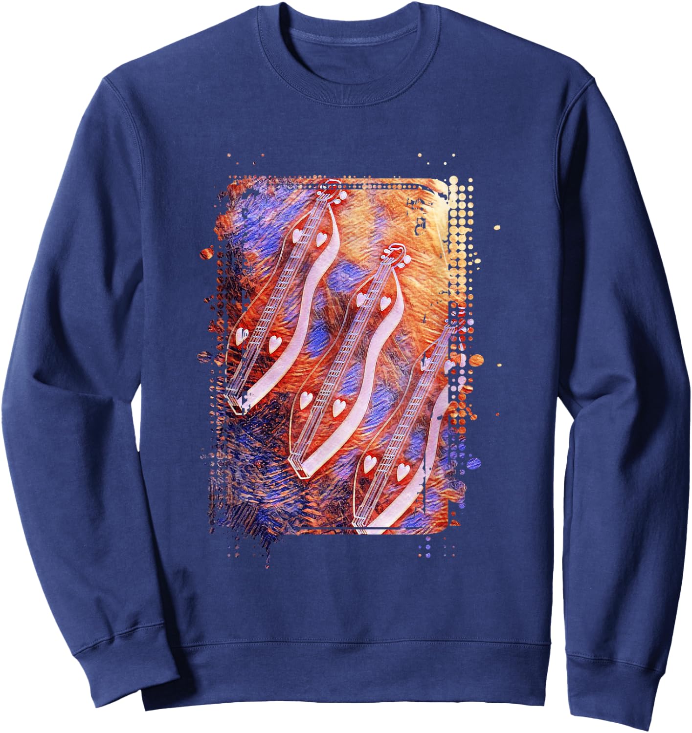Colorful Dulcimer Sweatshirt - Sweatshirt | Navy