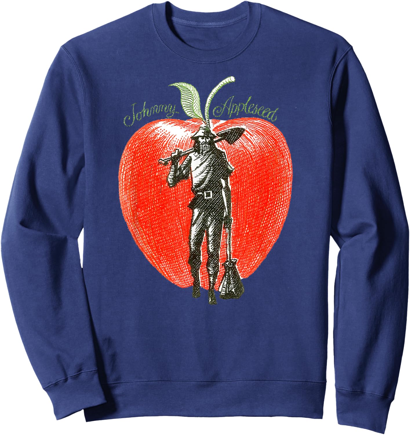 Retro Art Johnny Appleseed Sweatshirt - Sweatshirt | Navy