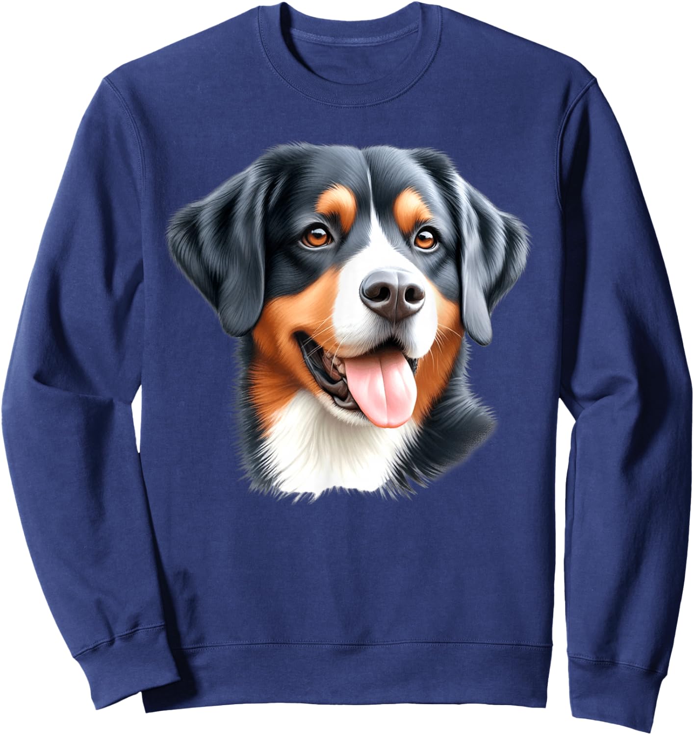 Entlebucher Mountain Dog Portrait Sweatshirt - Sweatshirt | Navy