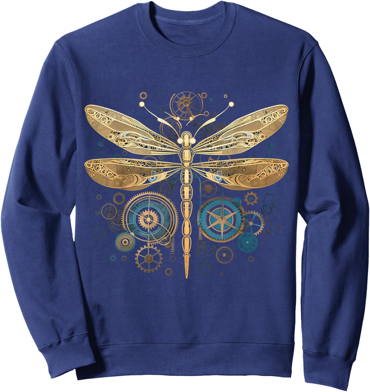 Dragonfly Steam Punk Insect Art Engineer Steampunk Dragonfly Sweatshirt - Sweatshirt | Navy