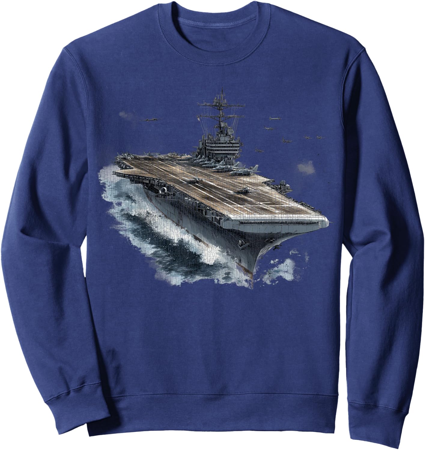Aircraft Carrier Flat-Top Naval Warfare Sweatshirt - Sweatshirt | Navy