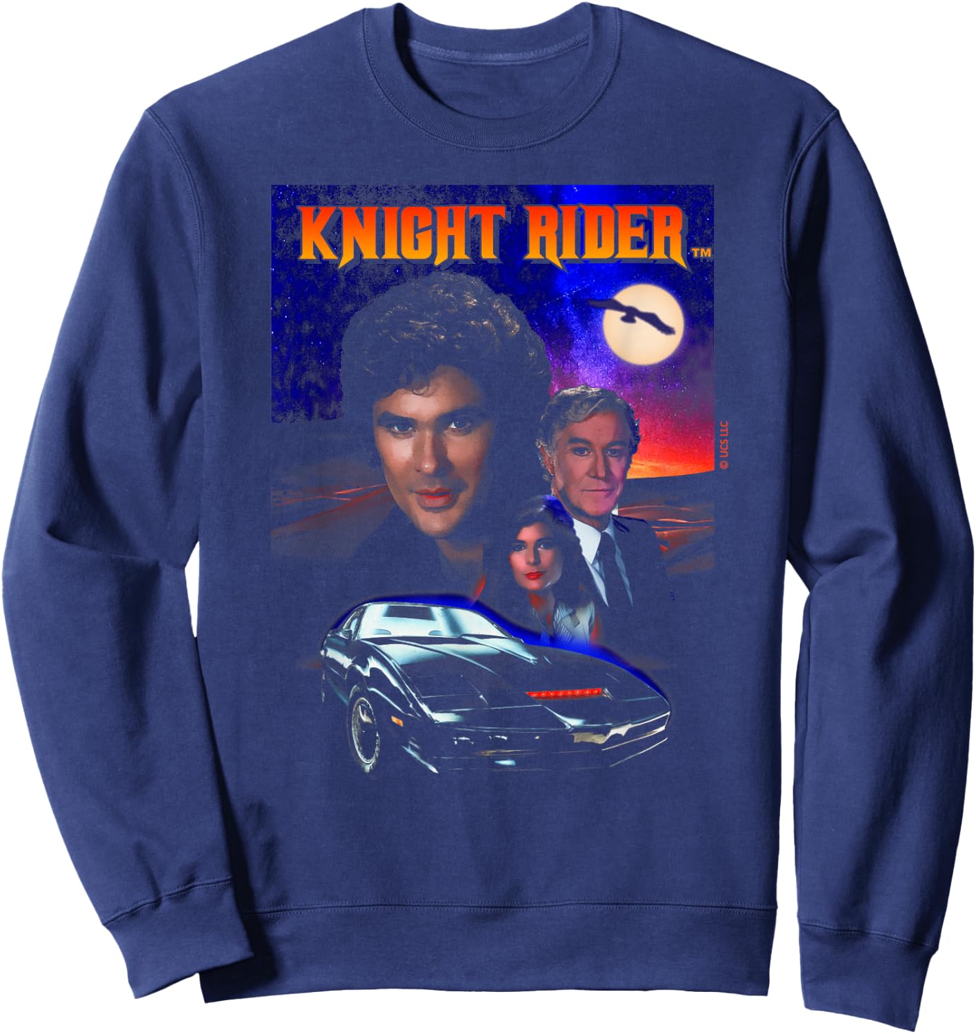 Knight Rider Classic 80s TV Show Retro Art Sweatshirt - Sweatshirt | Navy