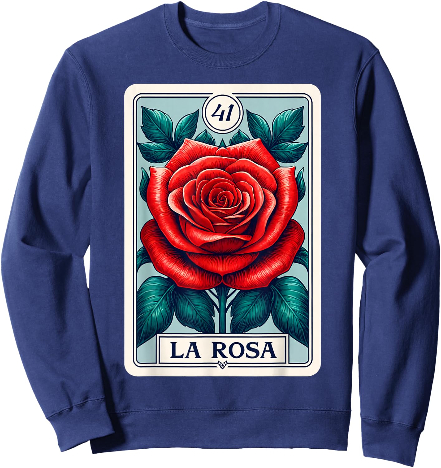 Rosa Mexican Lottery Bingo Game Roses Sweatshirt - Sweatshirt | Navy