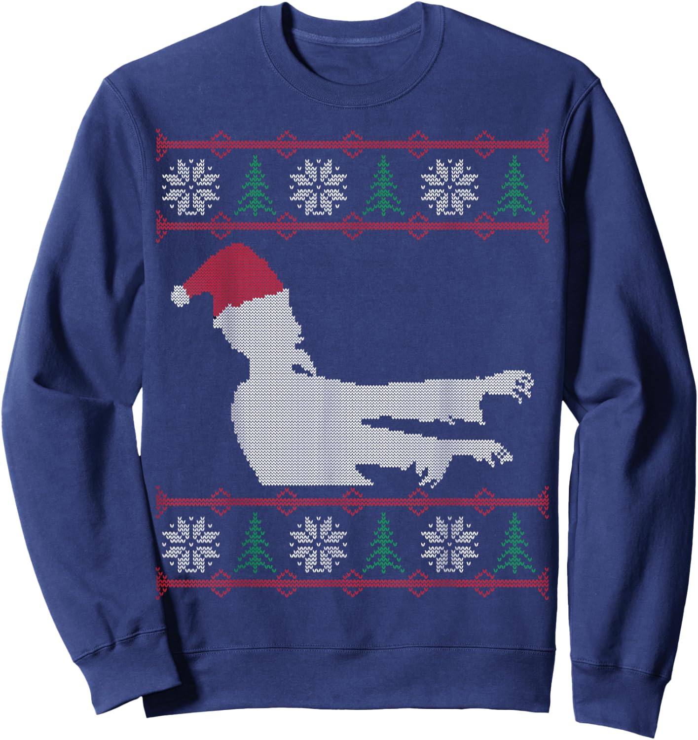 Zombie Santa Ugly Christmas Sweatshirt - Sweatshirt | Navy