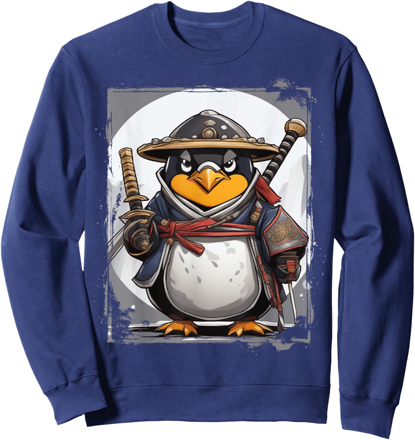 Penguin Linux Samurai Programming Nerd Warrior Sweatshirt - Sweatshirt | Navy