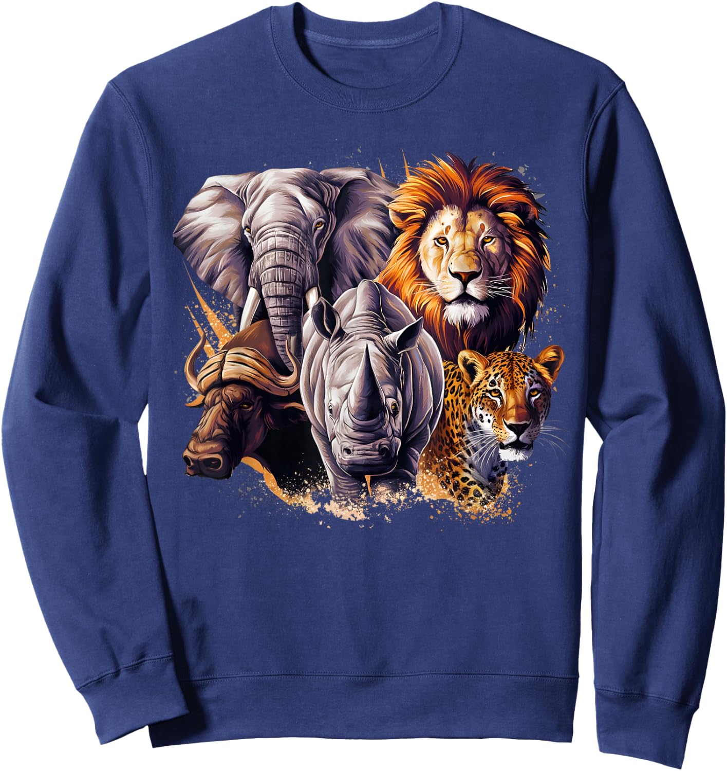 Wildlife Safari Adventure The Big Five Of South Africa Sweatshirt - Sweatshirt | Navy
