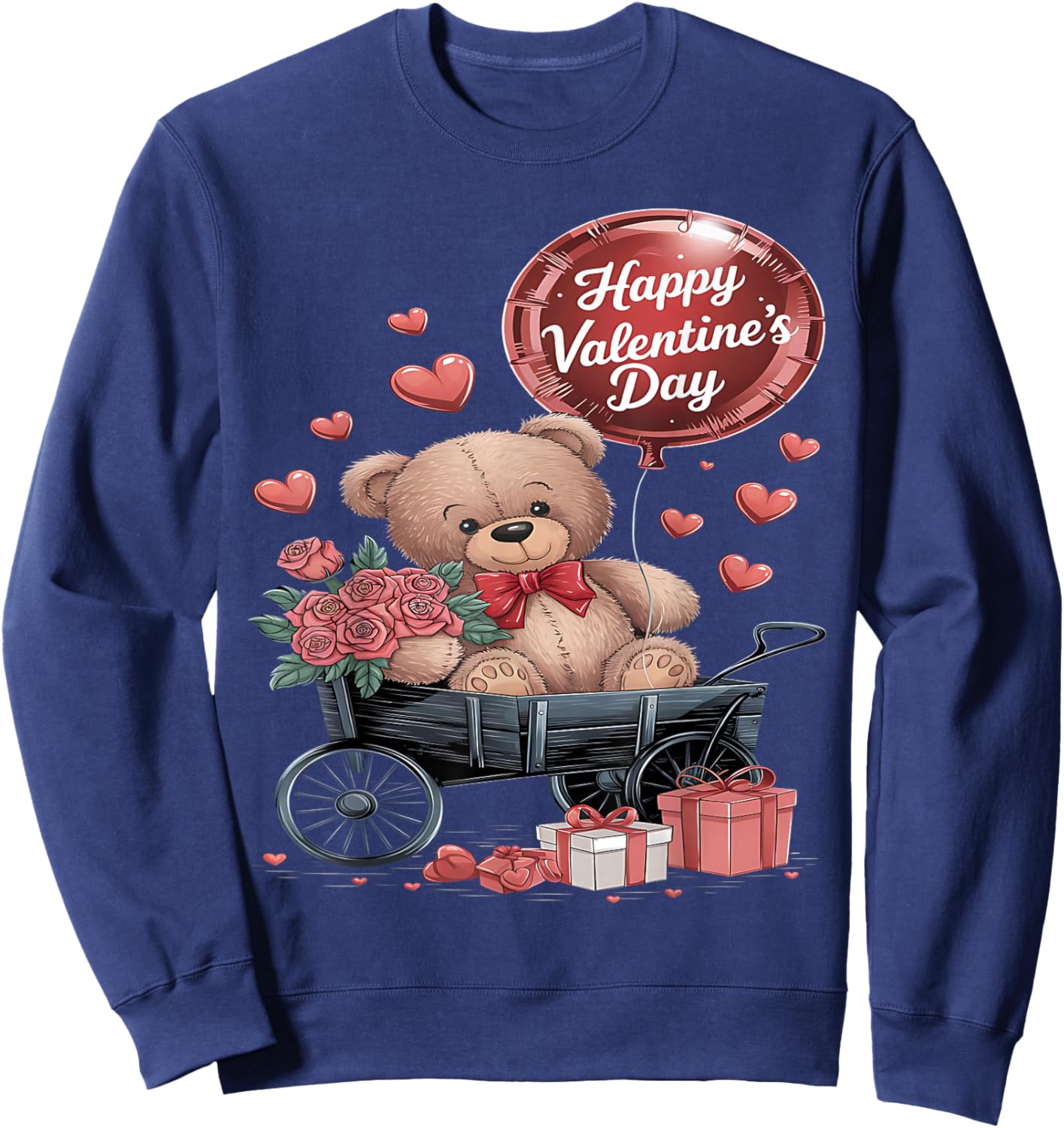 Happy Valentines Shirts Women Girlfriends Cute Valentine Sweatshirt - Sweatshirt | Navy