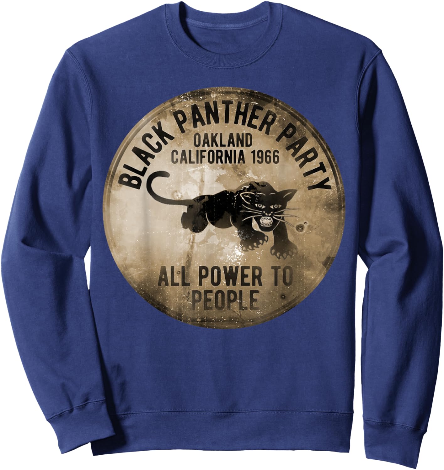 Vintage Oakland California 1966 Black Panther Party Sweatshirt - Sweatshirt | Navy