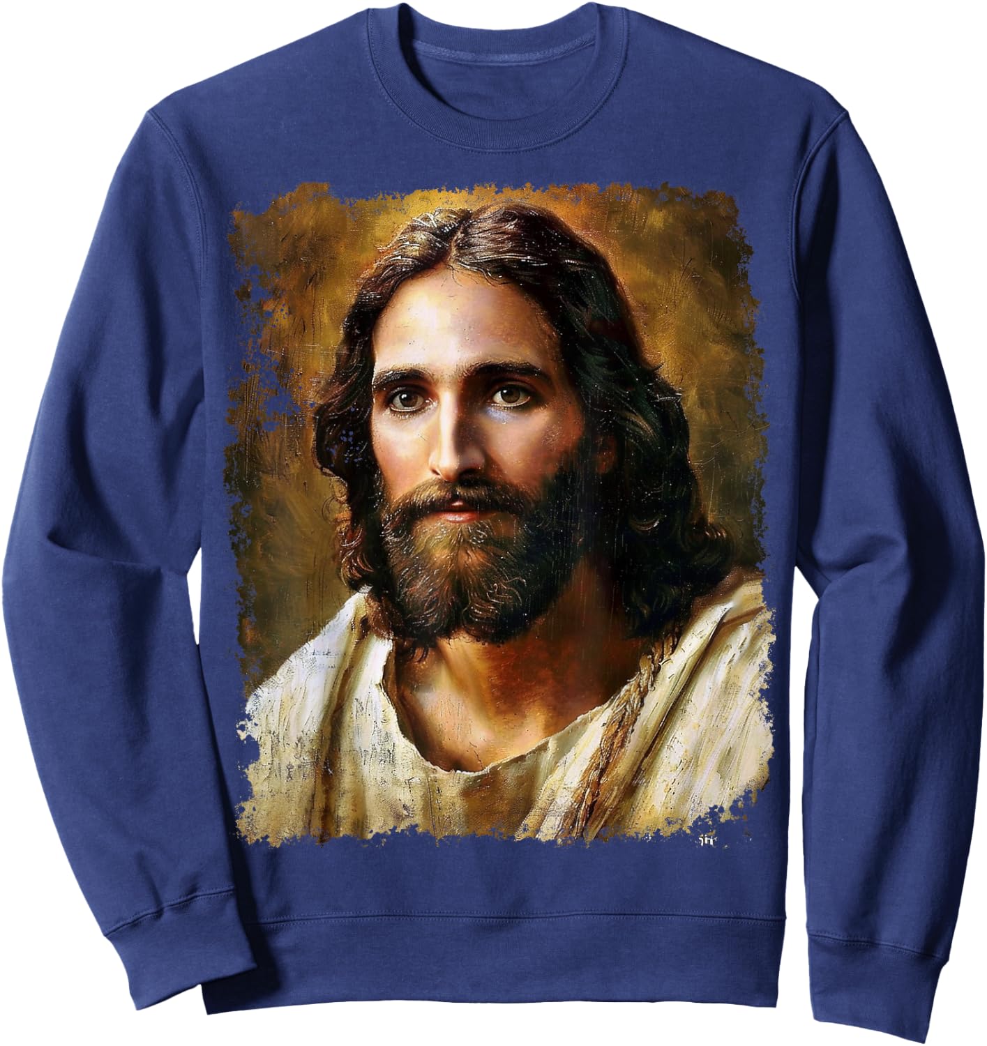 Jesus Christ Face Sweatshirt - Sweatshirt | Navy