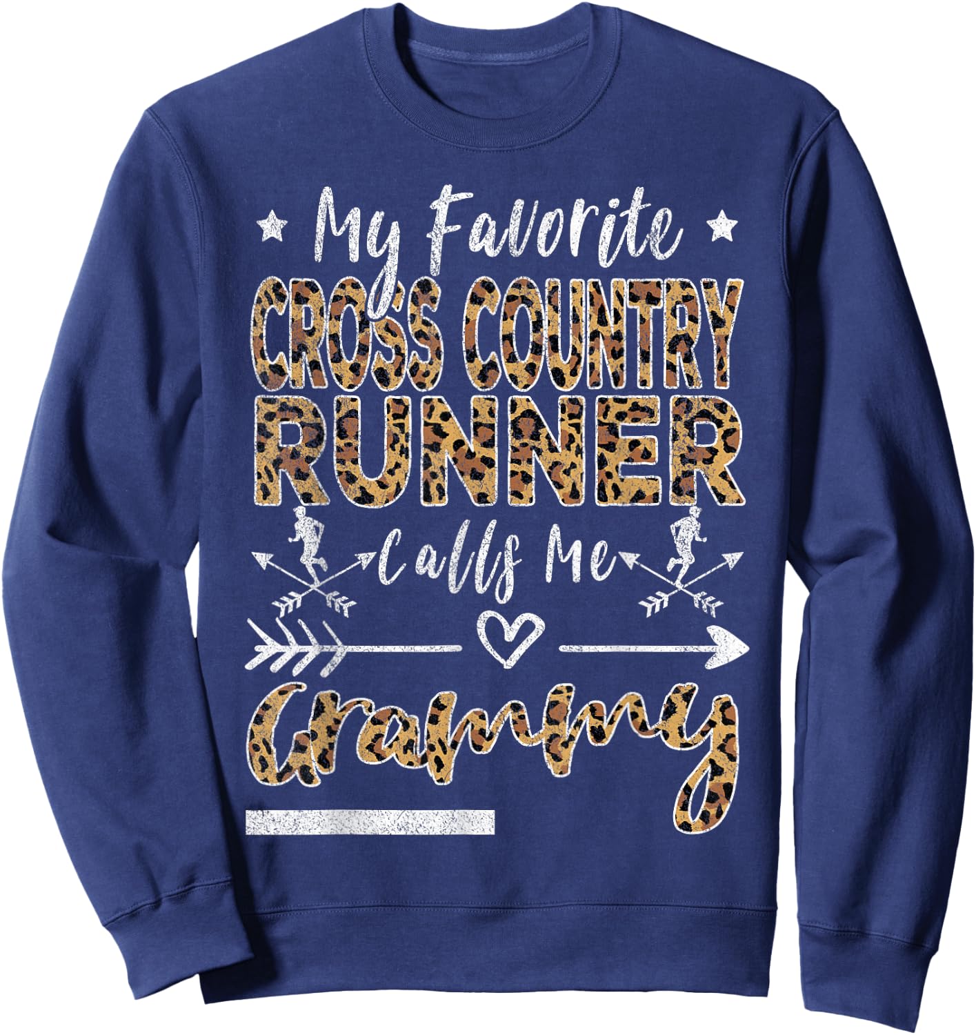 My Favorite Cross Country Runner Calls Me Grammy Grandma Sweatshirt - Sweatshirt | Navy