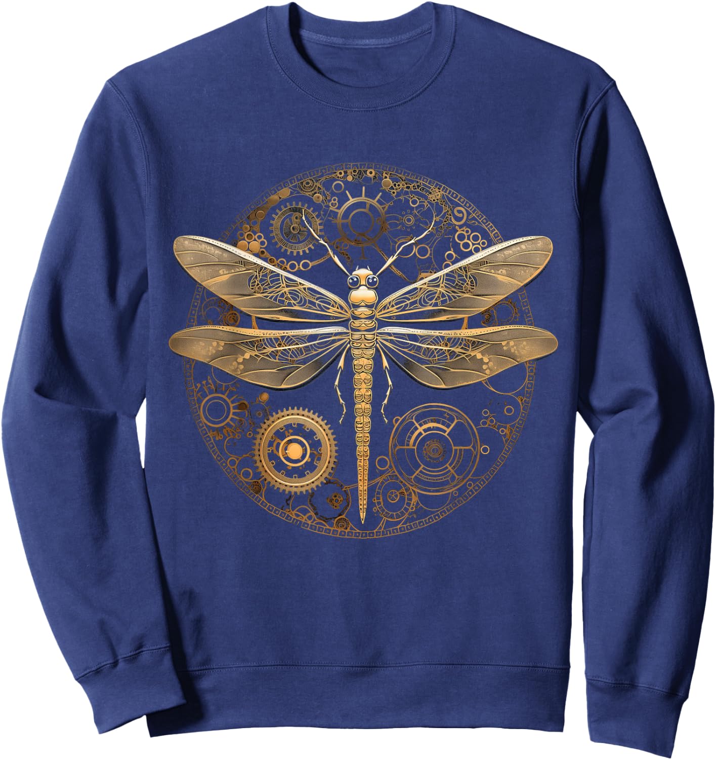 Dragonfly Steampunk Insect Art Goth Gothic Engineer Sweatshirt - Sweatshirt | Navy