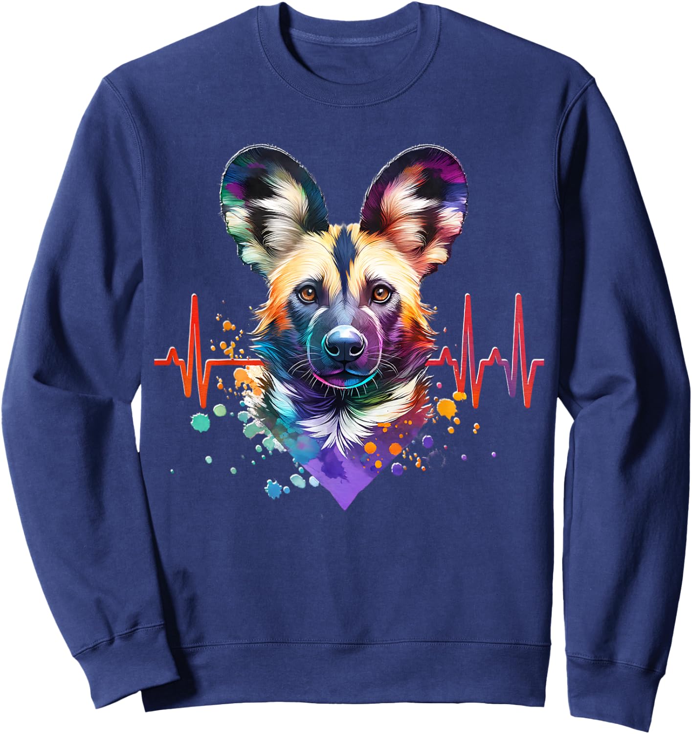 African Wild Dog Cardio African Wild Dog Sweatshirt - Sweatshirt | Navy