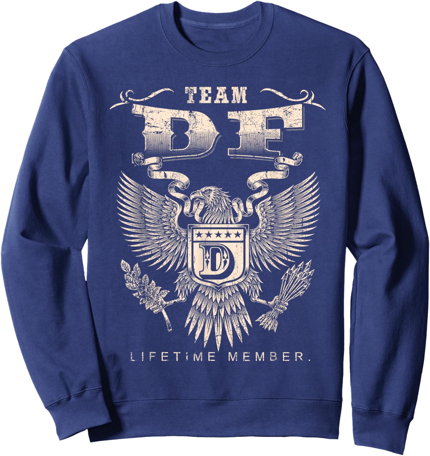 Team Df Lifetime Member - Df Name Sweatshirt - Sweatshirt | Navy