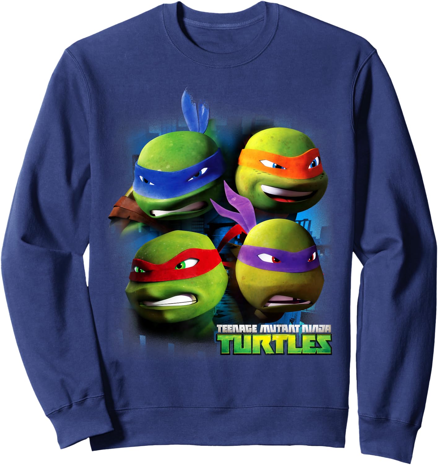 Teenage Mutant Ninja Turtles Large Character Heads Sweatshirt - Sweatshirt | Navy