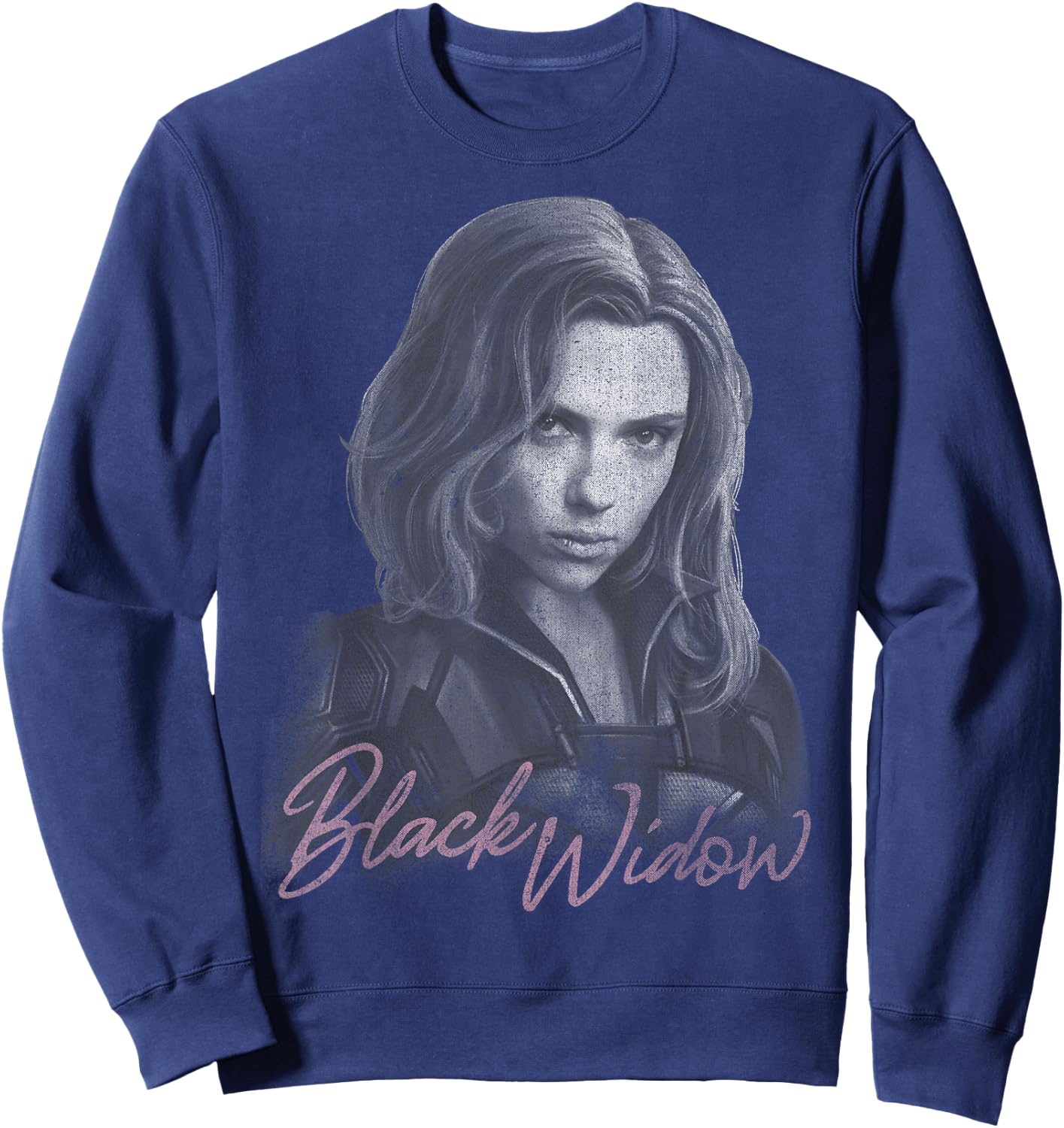 Marvel Black Widow Movie Monochromatic Portrait Sweatshirt - Sweatshirt | Navy