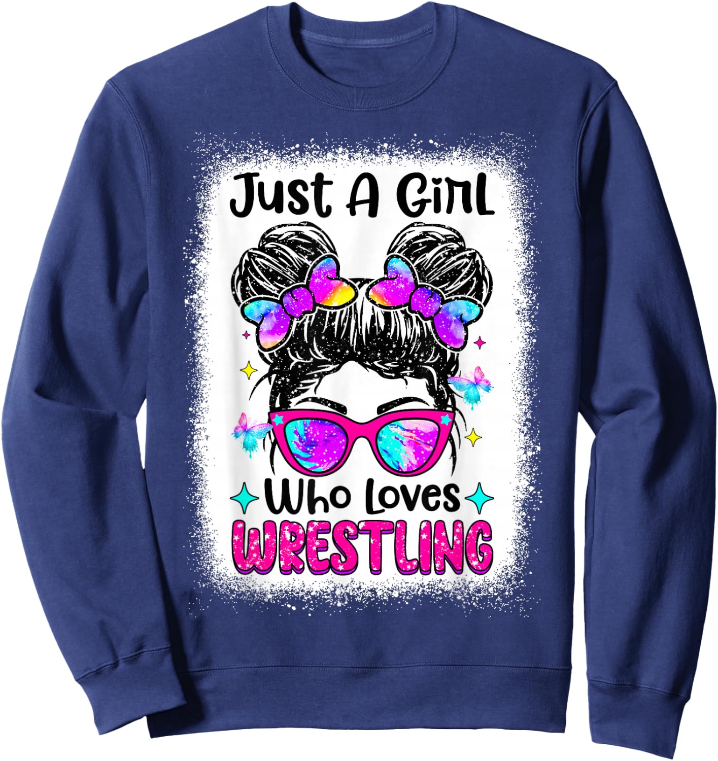 Just A Girl Who Loves Wrestling - Wrestler Girl & Women Sweatshirt - Sweatshirt | Navy