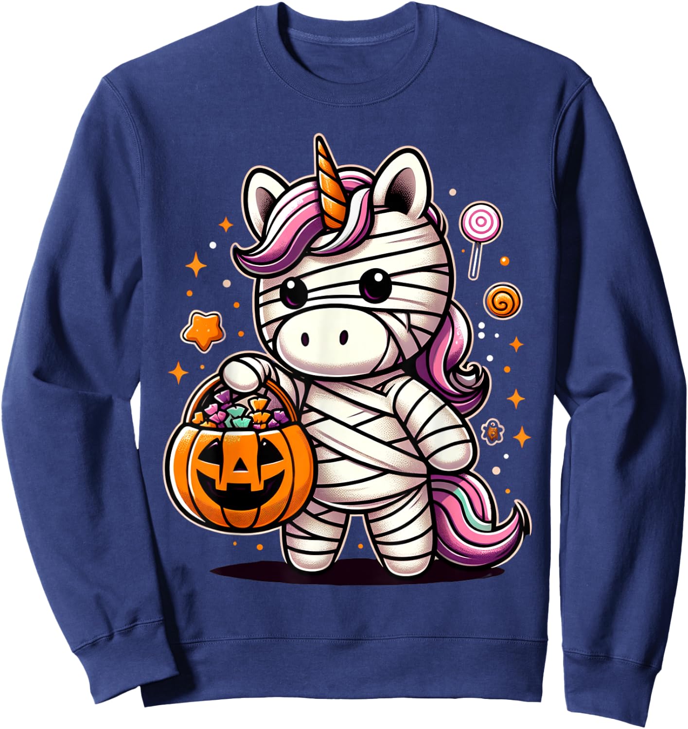 Cute Unicorn Halloween Costume Toddler Kids Boys & Girls Sweatshirt - Sweatshirt | Navy
