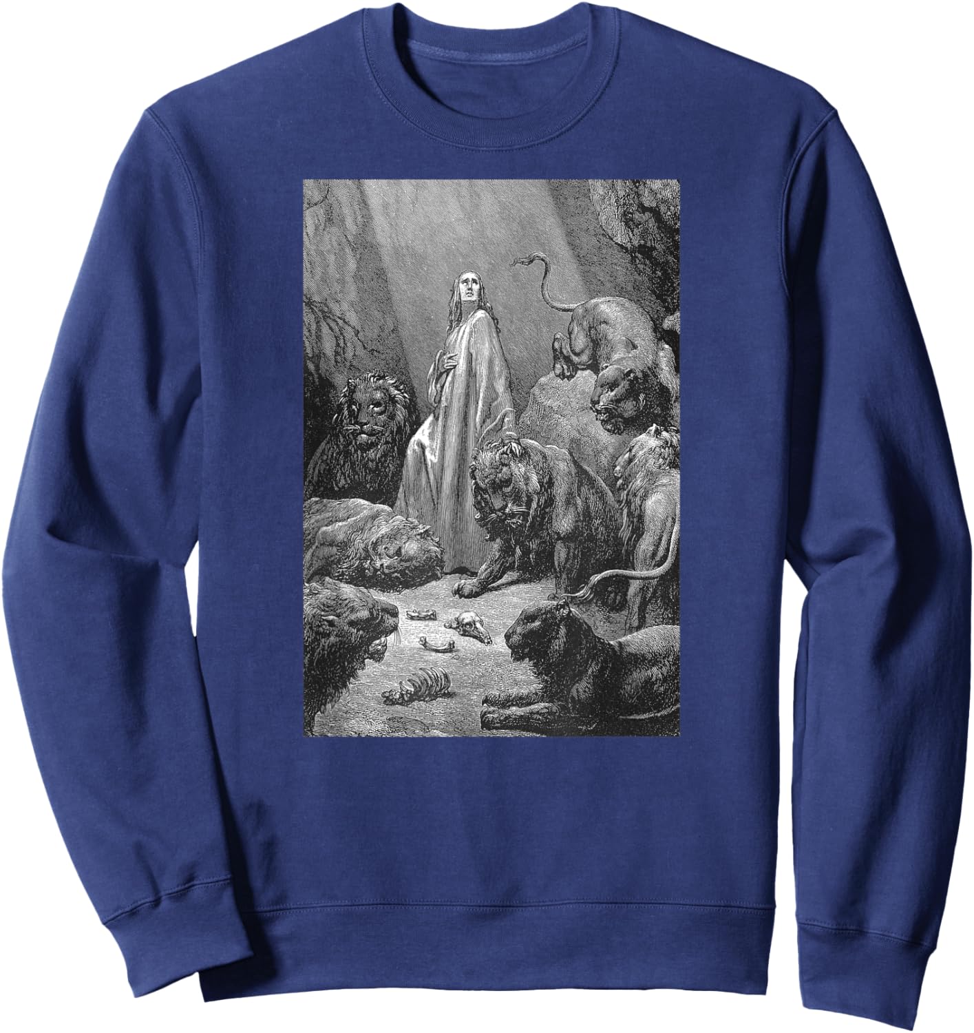 Gustave Dore Daniel in the Lions Den Sweatshirt - Sweatshirt | Navy