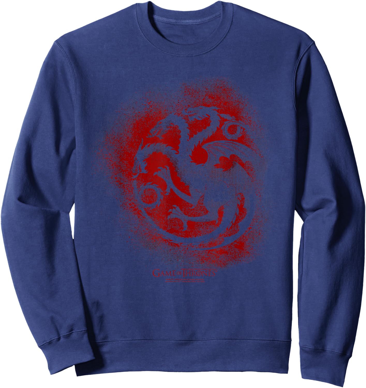 Game of Thrones Targaryen Sprayed Outline Sigil Sweatshirt - Sweatshirt | Navy