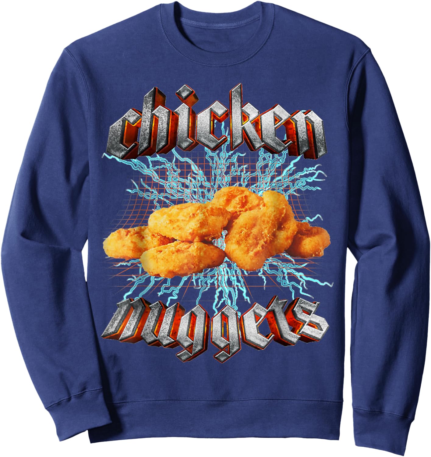Chicken Nuggets Meme Funny Oddly Specific Dank Meme Sweatshirt - Sweatshirt | Navy