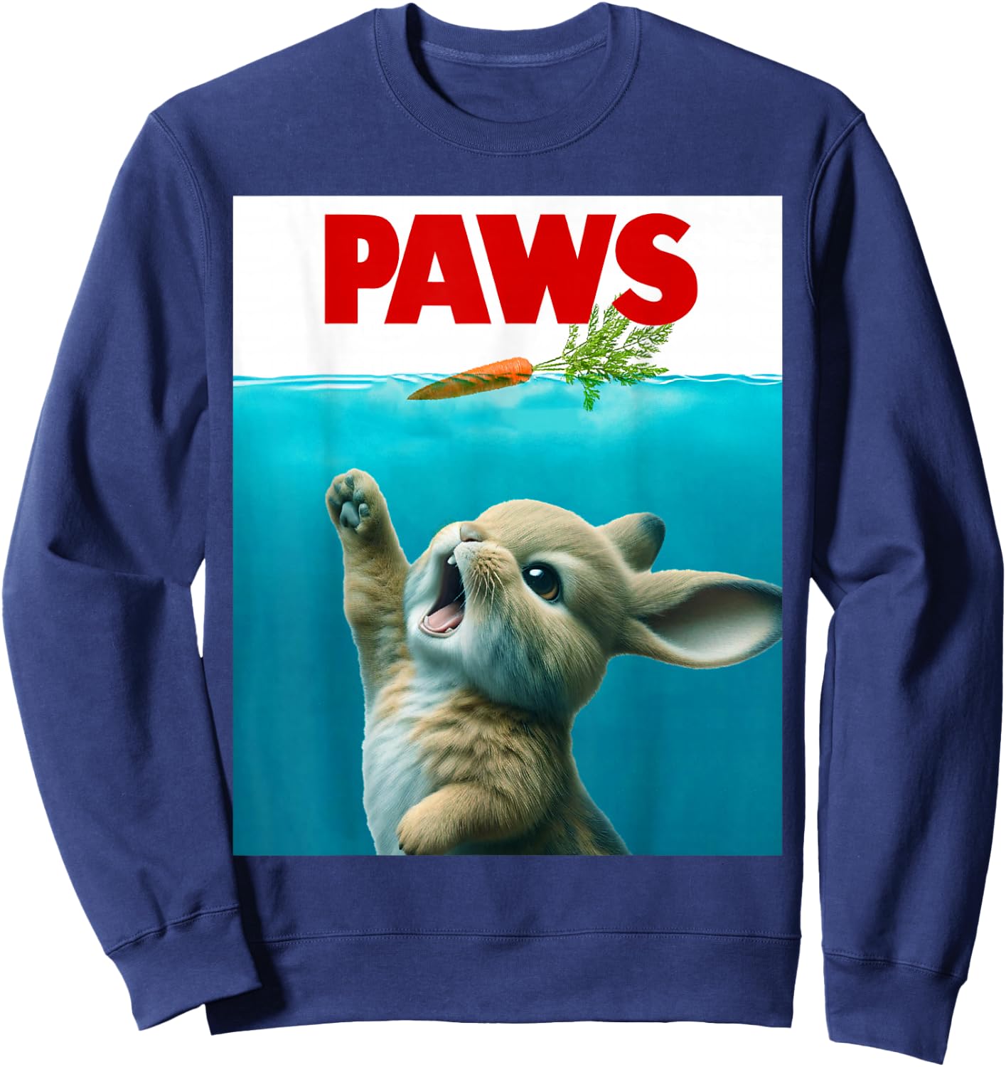 Paws Cute Bunny Sweatshirt - Sweatshirt | Navy